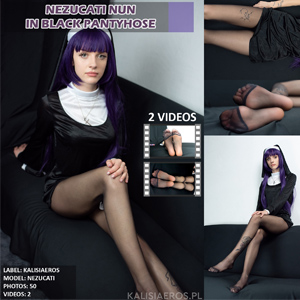 NezuCati - Nun in black pantyhose