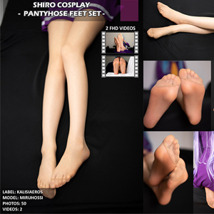 MiruHossi - shiro cosplay - pantyhose feet set