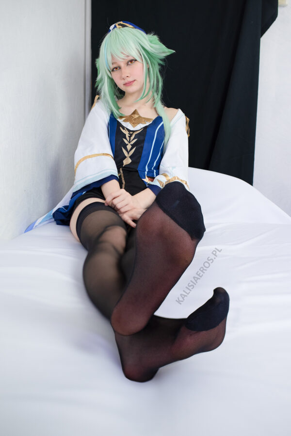 BluNekoya - Sucrose cosplay - black stockings feet - Image 3