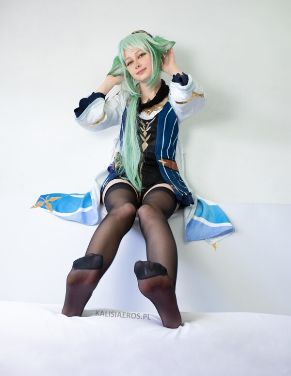 BluNekoya - Sucrose cosplay - black stockings feet - Image 4