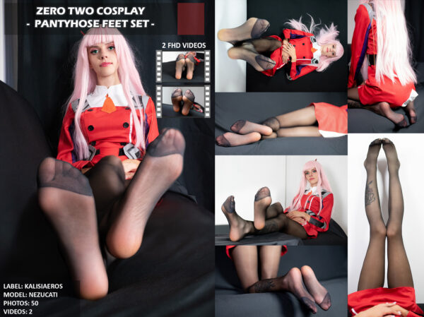 NezuCati - Zero Two cosplay - pantyhose feet set -